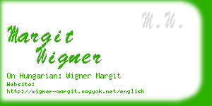 margit wigner business card